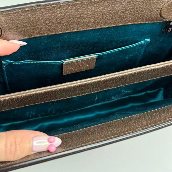 Gucci GG Logo Supreme Medium Ophidia Chain Shoulder Bag - Picture 9 of 9